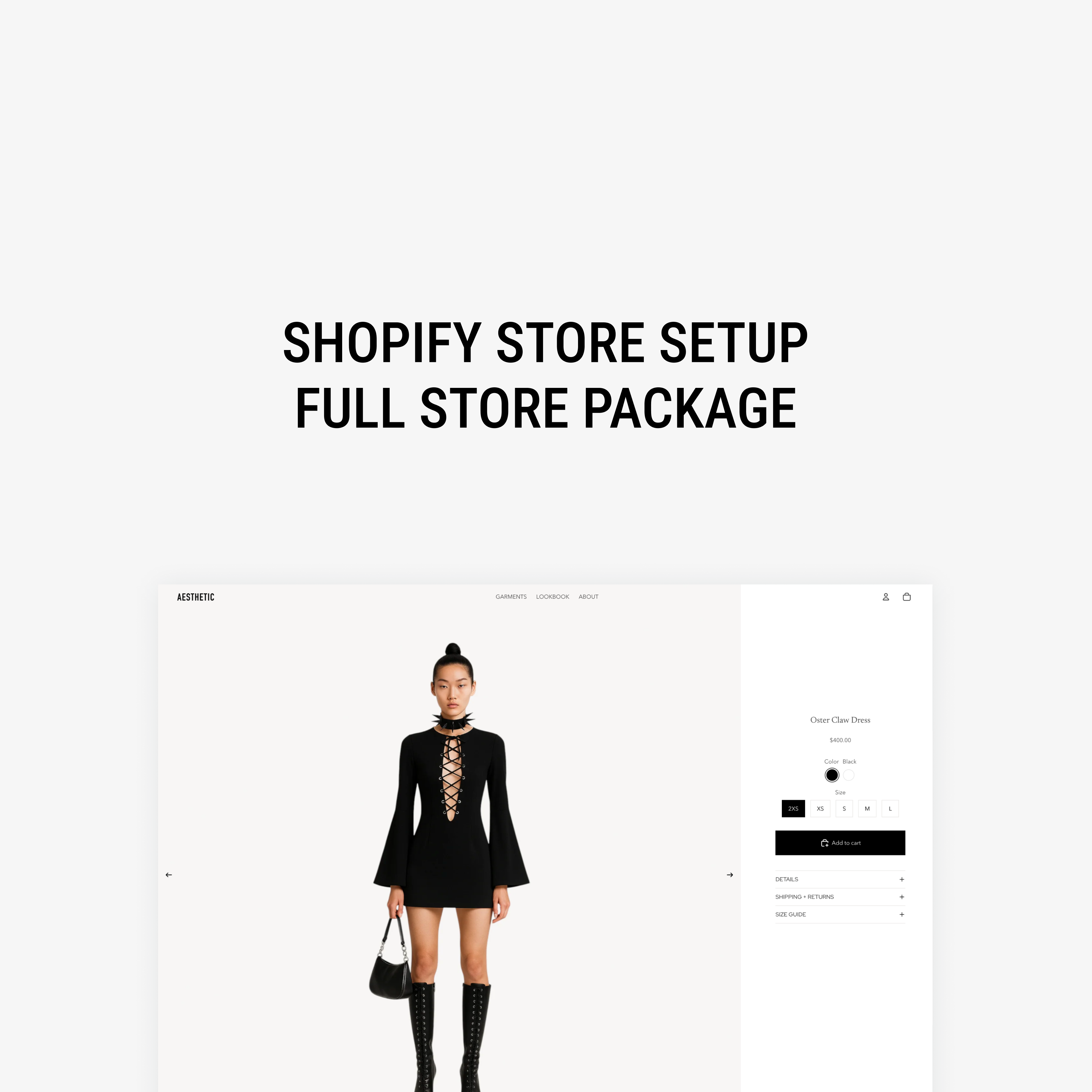 Shopify store setup - Full store package