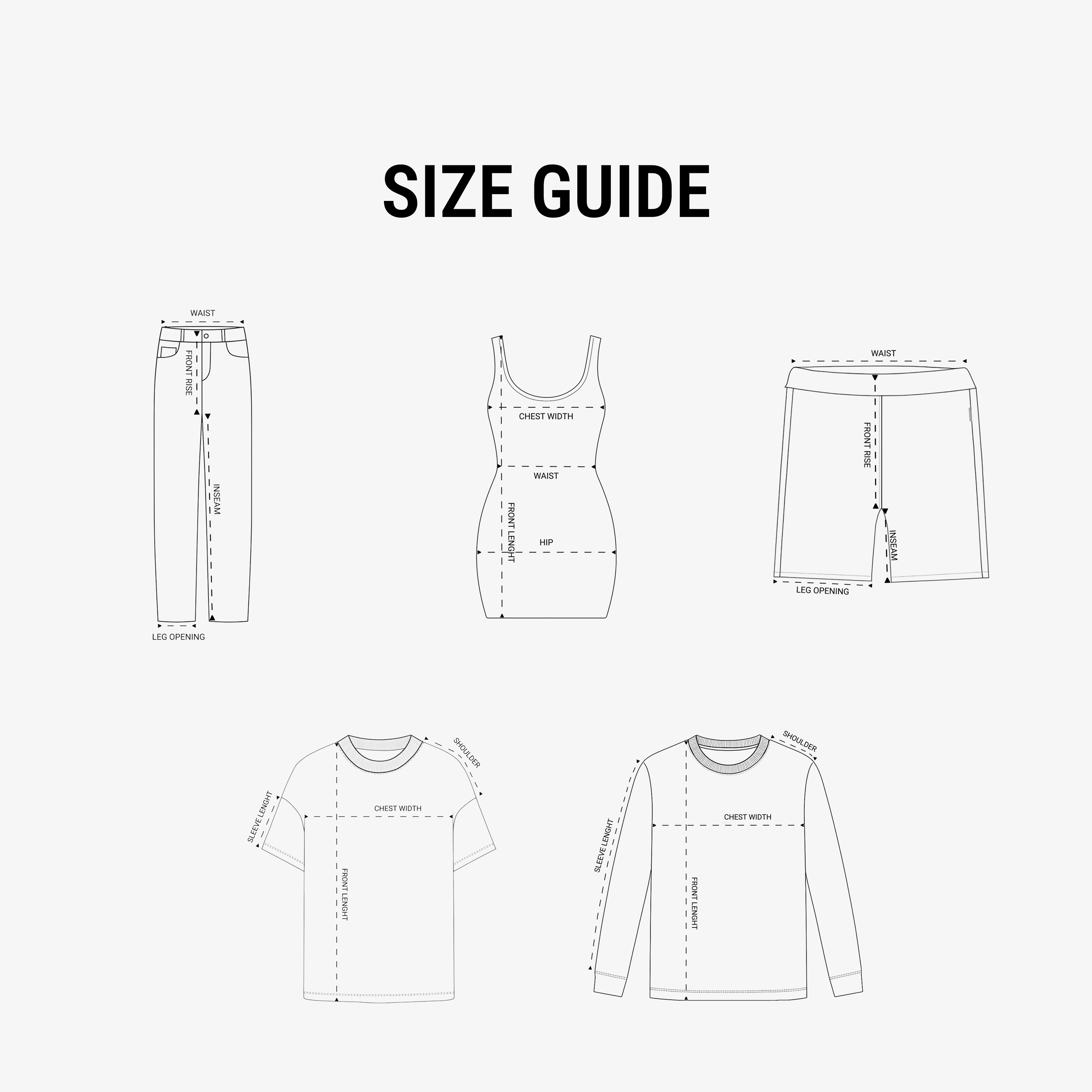 Custom order (Size guide, 4 items)