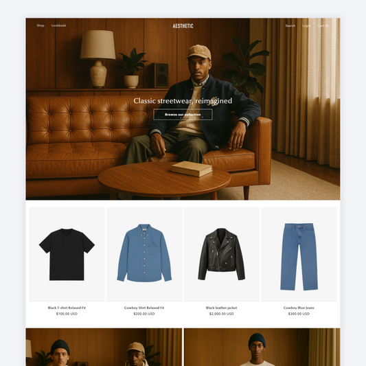 Luxury streetwear, Shopify theme