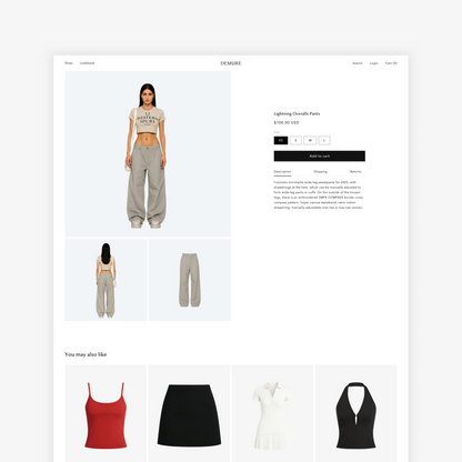 Edgy luxury, Shopify theme