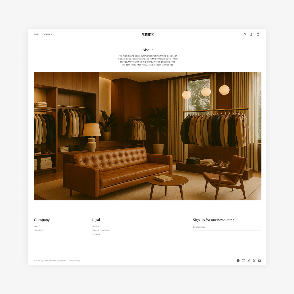 Luxury streetwear, Shopify theme