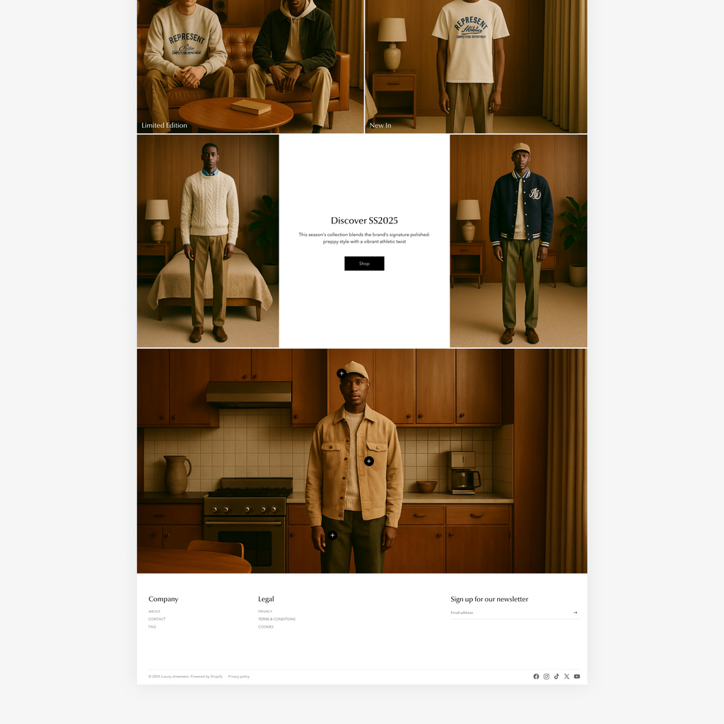 Luxury Fashion Shopify Theme – Inspired by Aime Leon Dore & Represent