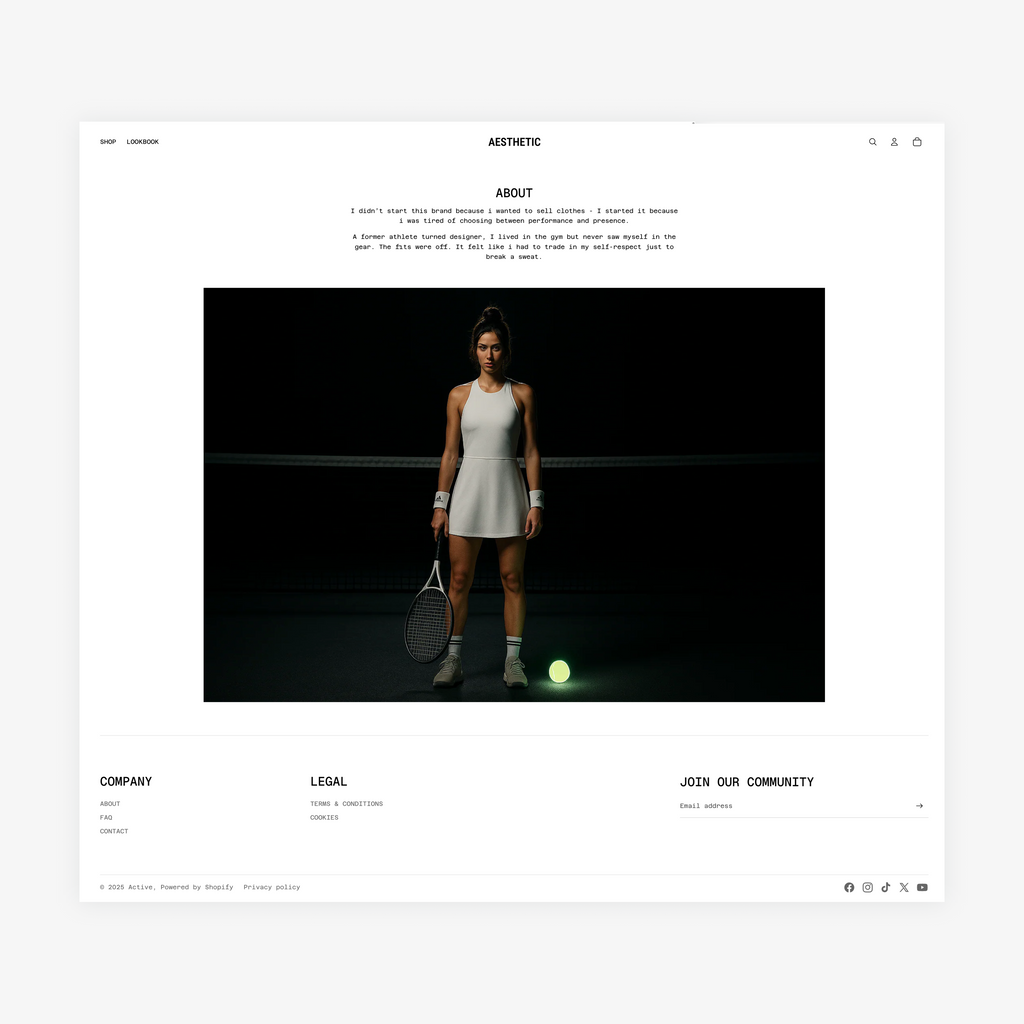 Luxury sportswear, Shopify theme