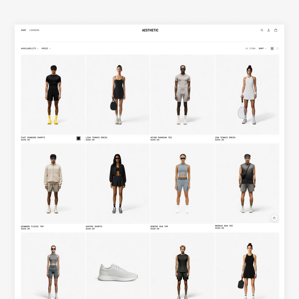 Luxury sportswear, Shopify theme