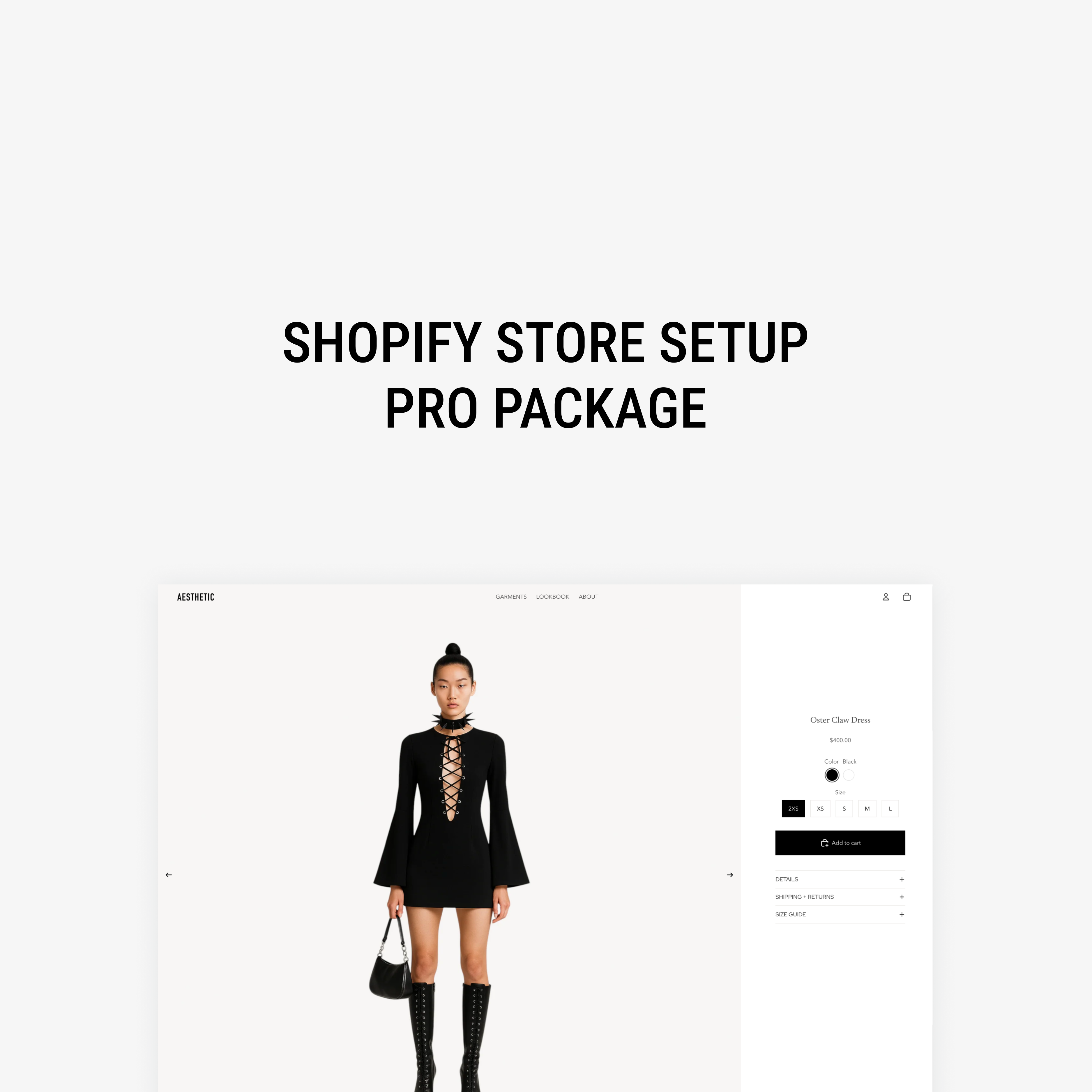 Shopify store setup - Pro package